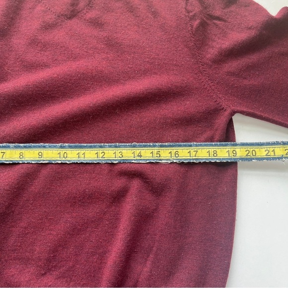 Davis & Squire Wool Men's Burgundy Sweater Medium - Picture 7 of 9
